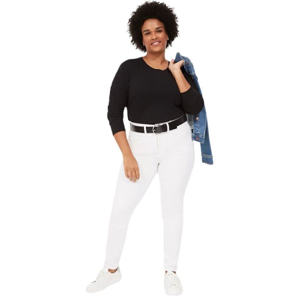 New! Lane Bryant Signature Fit White Skinny Jeans Sz 22